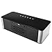 Guoer Bluetooth Speaker Wireless Outdoor Portable with 8w Stereo and Bass Subwoofer Built-in Microphone FM Radio LED Display Alarm Clock USB Flash Disk Micro SD card and 3.5mm Audio Jack Input(Black)