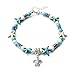 INSANEY Starfish Charm and Turquoise Pearl Bead Link Anklet (Sea turtles starfish)
