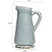 Hosley 9.5 Inch High Blue Ceramic Pitcher Vase Ideal Gift for Weddings Special Occasions Garden Setting Home Office Decor Dried Floral Arrangements Spa Aromatherapy Settings O5