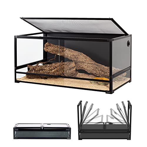 REPTIZOO Large Glass Reptile Terrarium 48" x 24" x 24", Tall & Wide