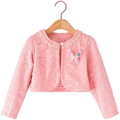 LiMeiW Knit Long Sleeve One Button Closure Bolero Shrug (XXL, Pink)