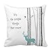 Decors Square Decorative Throw Pillow Case Cushion Cover Birch Trees with Deer Throw Pillow 16 X 16 Two Sides Printed