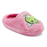 Shopkins Girls Plush House Slipper (2-3 M US Little Kid, Light Pink-Green Apple)