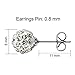 JewelrieShop Rhinestones Crystal Ball Stud Earrings Set Fireball Disco Ball Pave Bead Earrings Hypoallergenic for Women (8mm, 8pairs)
