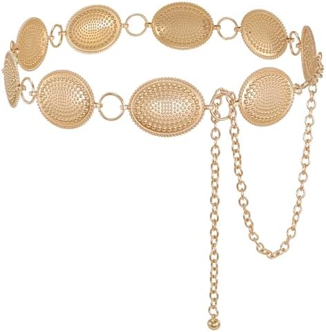 New Gold Metal Chain Belt, Waist Chains For Women Ladies Fashion Chunky 71ow84dWSgL._AC_UY1000_.jpg main image 4