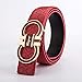 Trzok Fashion Belt Adjustable Belt Red Genuine Leather Belt(115cm)