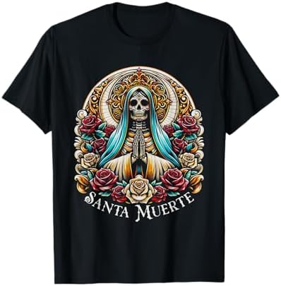 Amazon.com: Santa Muerte Mosaic Aesthetic, La Santa Muerte T-Shirt