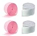 Pink And White Crepe Paper Streamers 4 Rolls 70.5 ft Each Roll For Events Party Festives - Made in USA primary