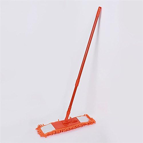 Handheld Sweeper Broom Floor Mops Extendable Microfibre Cleaner Suitable For Tile, Stone, Marble, Laminate, Hardwood Floors. (orange)