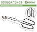 HINMAY Scissor Cooking Tongs 11-Inch Stainless Steel Wire Tongs Kitchen Scissor Tongs, Set of 2