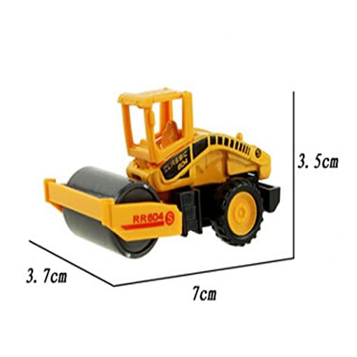 Coolplay Inertia Toy Early Engineering Vehicles Friction Powered Dumper,Bulldozers,Forklift,Tank Truck,Asphalt Car and Excavator for Children Kids Boys and Girls ( Pack of 6) - Image 4