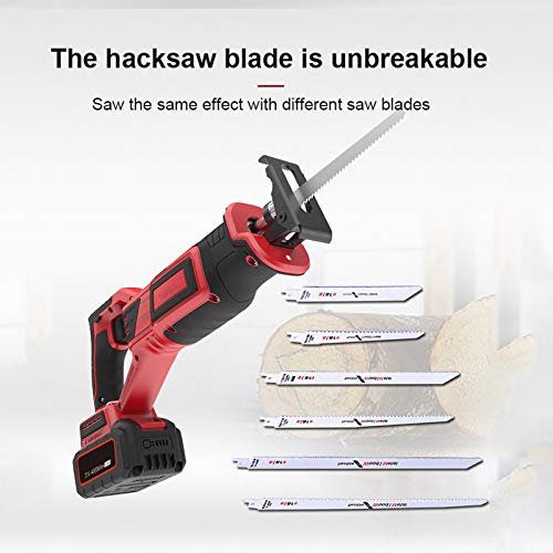 SIRUL Schnurlose Säbelsäge, 20V 4Ah Batterien, 0-3000SPM Variable Geschwindigkeit, werkzeugloser Klingenwechsel, 6… – Bild 3