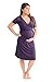 Kindred Bravely The Angelina Ultra Soft Maternity & Nursing Nightgown Dress (Eggplant, Large)