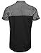 Color Block Button Down Short Sleeve Shirt Black M Size
