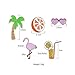 Dragon Fashion Hand Painted Flamingo Sunglasses Palm Tree Tropical Ice Tea Orange Enamel Pin Pack Summer Jewelry