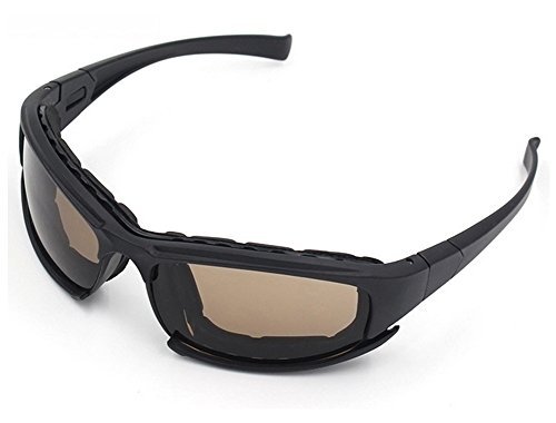 Zabarsii Polarized Army Sunglasses, Military Goggles 4 Lens Kit Tactical Goggles Blocking Glare,UV Blocking