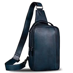 Genuine Leather Sling Bag for Men and Women Vintage
