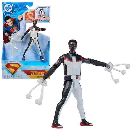 DC Comics - Figurine Mr Terrific 15 Cm - Figurine Articulée Issue du Film Superman - Super Héros Et Super Vilain - Jouet À Collectionner - Cadeau Enfant - Jouet Enfant 4 Ans Et +