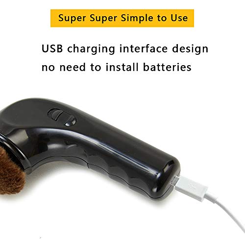Electric Shoe Polisher Handheld Shoe Shine Kit, Electric Shoe Buffer Brush Shoe Shiner Dust Cleaner Portable Wireless Leather Care Kit for Shoes, Bags, Sofa (Shoe Polishers)