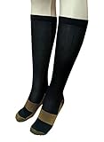 Compression Socks Black Copper Anti Fatigue Socks For Men Woman Pain Ache Relief (L & XL)
