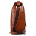 Leathario Men's Leather Sling bag Chest bag One shoulder bag Crossbody Bag Backpack for men