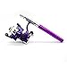 Freehawk Mini Carbon Fiber Telescopic Pen Fishing Rod Pocket Pen Fishing Pole Pocket Travel Fishing Rod Sea Fishing Rods + 2000 Aluminum Spinning Fishing Reel + Fishing Line (Purple )