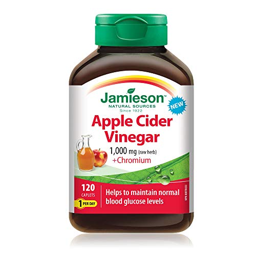 Jamieson Apple Cider Vinegar 1000 Mg + Chromium, 120 Count