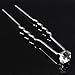 20pcs Women's Fashion Bridal Crystal Rhinestone Diamante Hair Pins Clips Sliver
