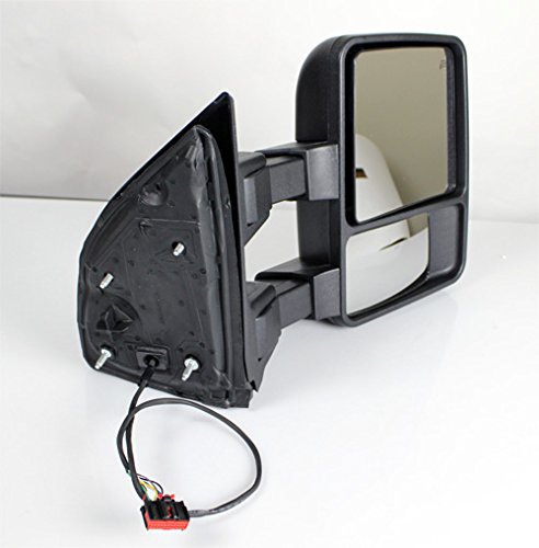 ModifyStreet Extendable Towing Mirrors with Heated Defrost & LED Turn Signal Light for 2008-2015 Ford F250/F350/F450/F550 Super Duty - 1 Pair