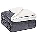 EMME Baby Blanket Fuzzy Sherpa Fleece Blankets Soft Warm Receiving Blankets for Toddler, Infant, Boys and Girls Gift Reversible Cozy Blanket for Crib, Stroller, Nap, Outdoor, Decor (Grey, 30