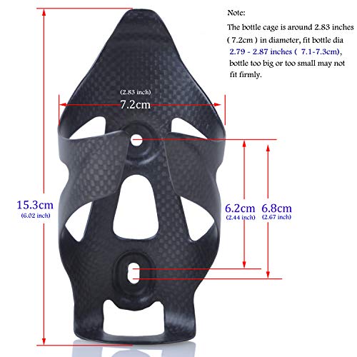 ThinkTop 2 Pack Ultra-light Full Carbon Fiber Bicycle Bike Drink Water Bottle Cage Holder Brackets for Road Bike MTB Cycling