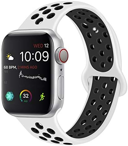 VODKER Sport Straps Compatible with for Apple Watch 38mm 42mm 40m 44mm, Soft Silicone Sport Bands Compatible with for Apple Watch Series 4 3 2 1