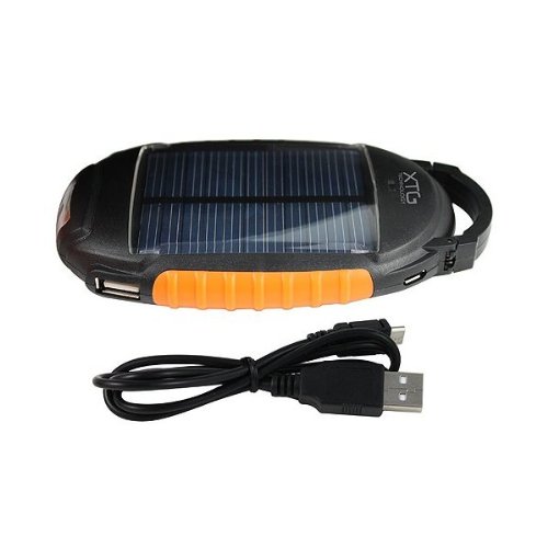 XTG Solar Charger, Compact Solar Bank Battery Pack (1800mAh.5A Output