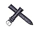 Women's Black Replacement Watch Band with Crocodile Embossed Genuine Leather 12mm