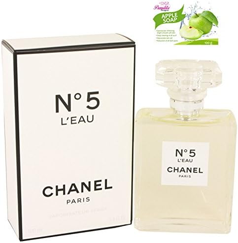 No. 5 L'eau Perfume C H A N E L For Women Eau De Toilette Spray 3.4 oz. 100 ml. [WP] Free! Premilita Beautycare Apple Soap 100 g