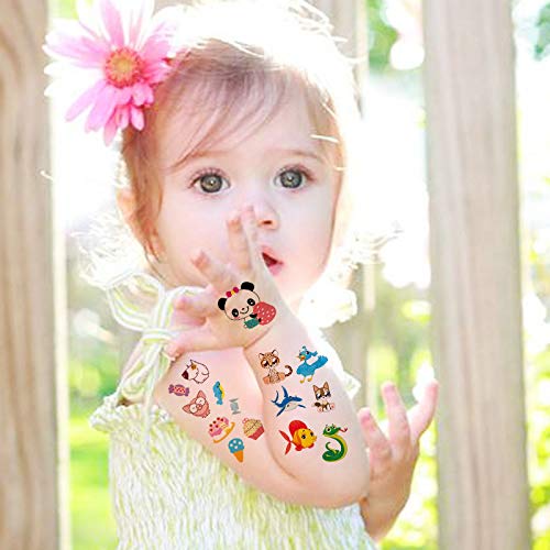 Kids Gift for 3-15 Years Old,300+ Children Tattoos Temporary Tattoo Sticker,Colorful,Funny,Kinds of Design,Safe,30 Pcs(Kids Tattoos) (Cartoon)