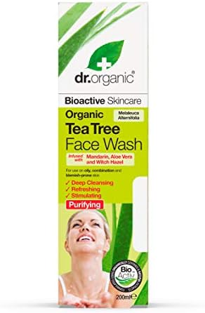dr organic tea tree face wash