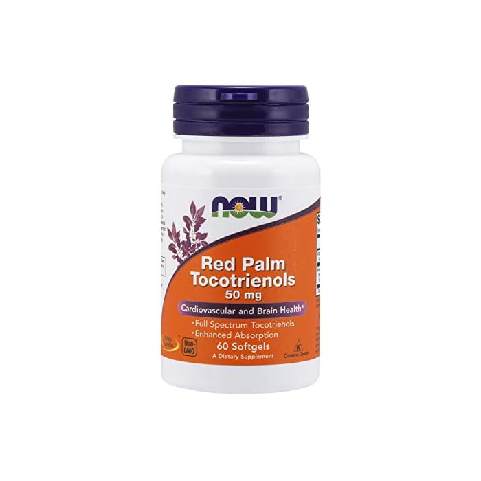 Now Foods 50mg Red Palm Tocotrienole, 60 Softgels, 30 count