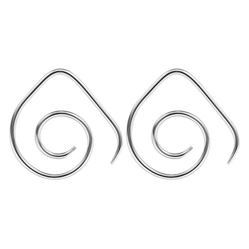 BIG GAUGES Pair Surgical Steel 14gauges 1.6 mm Taper Wire Spiral Piercing Jewelry Ear Plug Stretching Expander Earring BG0916