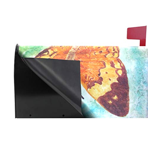 LORVIES Watercolor Paint Butterfly Magnetic Mailbox Cover Standard Size 20.8 x 18 Inch