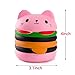 WATINC Kawaii Random 3pcs Hamburger&Popcorn Set Squeeze Toys Sweet Scented Vent Charms Kid Toy Hand Toy, Stress Relief Toy , Decorative Props Doll Gift Fun Large (Pink ham&pop Corn)