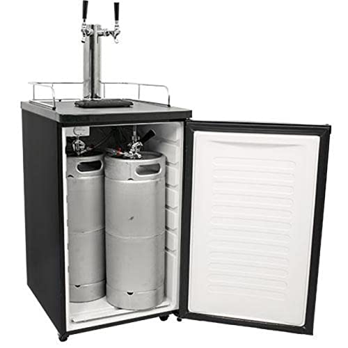 EdgeStar KC2000TWIN Full Size Dual Tap Kegerator & Draft Beer Dispenser Black Pricepulse