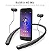 Bluetooth Headphones, BestOnly Wireless Neckband Headset Stereo Earbuds (Black)