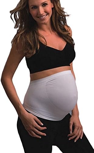 ElephANT Maternity Women's Seamless Belly Band for Back Support (Medium, White)