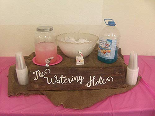 Amazon Com The Watering Hole Wood Sign For Rustic Wedding Reception Or Baby Shower Reveal Party W21 Handmade