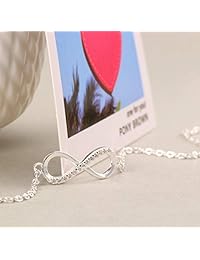 Sllaiss - Pulsera de plata de ley 925 con símbolo de infinito para mujeres y niñas, pulsera ajustable