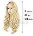 Vedar Beauty Long Curly Synthetic Lace Front Wig Light Brown Root Ombre Blonde Full Hair Wigs For Women(22Inches)