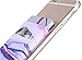 2Pack Phone Card Holder Stretchy Lycra Stick on Wallet Double Pocket Credit Card ID Case Pouch Sleeve Self Adhesive Sticker for Back of iPhone Android Smartphone (Sand Marble Purple Double Pocket)