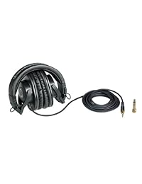 Audio Technica ath m30 X   Monitor de estudio profesional auriculares Deluxe Bundle