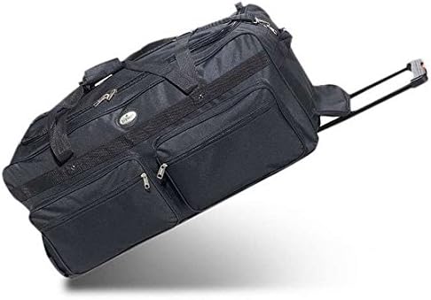 Bagiva Everest Wheeled Duffel 30-Inch Travel Gear Luggage Sports Gym Bag(Black,30-Inch)